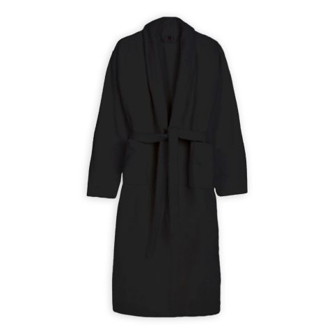 Halat de baie si SPA Hotel cu guler Kimono Velur 100% Bumbac, unisex XL/XXL, 420 grame/mp, Negru