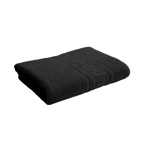 Prosop baie de maini 30x50 cm Bumbac 100%, Greek Border 500 grame/mp, Negru
