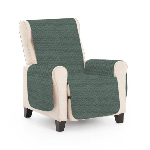 Husă fotoliu tip cuvertură matlasată 60 x 177 cm cu laterale, reversibilă, Gri Ralex Pucioasa 