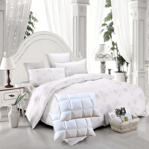 Pachet avantajos Pilota Puf de Gasca 200x230 cm, 2 perne casetate 50x70 cm -1