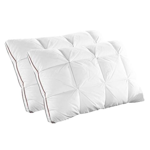 Set 2 Perne casetate Puf de Gasca 100% naturala Luxury 50 x 70 cm