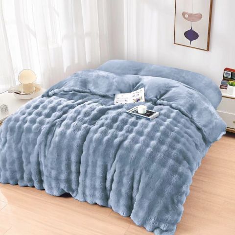 Patura Cocolino Spot 200x230 cm Evelyn, Albastru, Pucioasa