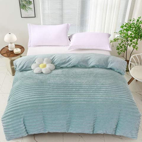 Patura Cocolino Line 200x230 cm Ioana, Verde Mint, Pucioasa