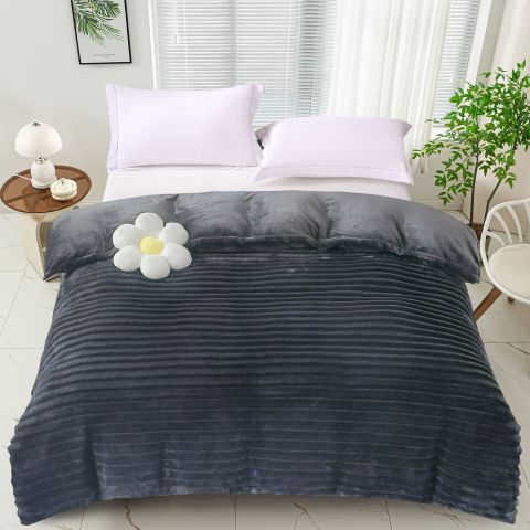 Patura Cocolino Line 200x230 cm Maria, Gri Antracit, Pucioasa