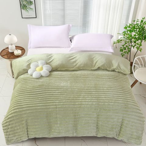 Patura Cocolino Line 200x230 cm Simona, Verde Kaki, Pucioasa