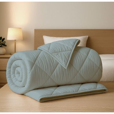 Pilotă matlasată Ranforce 100% bumbac, umplutură lână 180x210 cm, Gri Antracit, Pucioasa