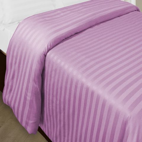 Cearsaf de pilota pat dublu Damasc Policoton dunga 1 cm, 160 x 220 cm, Lila