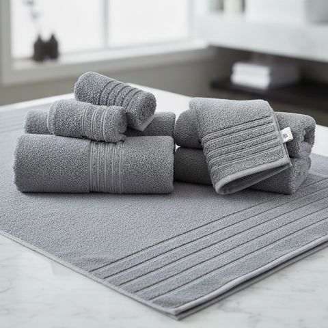 Prosop baie 70x140 cm Luxury 100% Bumbac Lux 600 gr./mp, Gri