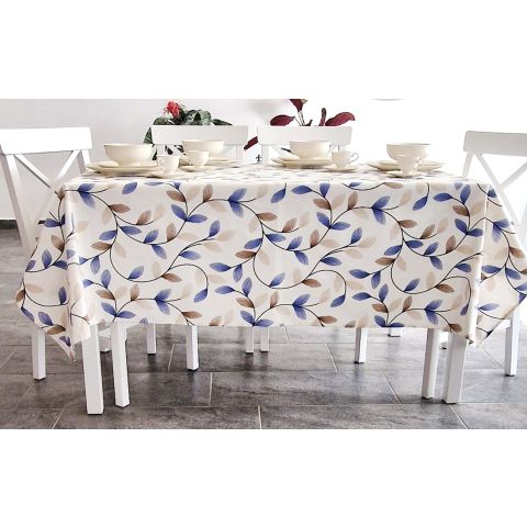 Fata de masa antimurdarire 140x180 cm, Frunze Albastru