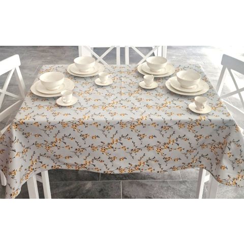 Fata de masa antimurdarire 120x160 cm, Flori si crengute Galben