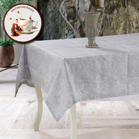 Fata de masa antimurdarire 100% Bumbac 160x320 cm, Degrade Gri Deschis
