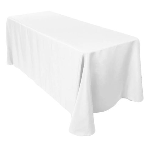 Fata de masa alba 180x320 cm, 50% Bumbac + 50% Poliester, tip eveniment Restaurant