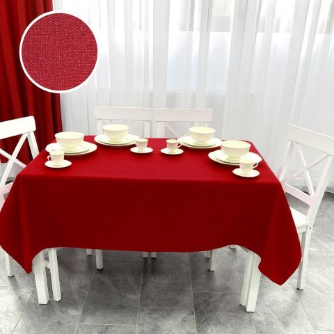 Față de masă rotundă Elegance 180 cm Roșu Grena