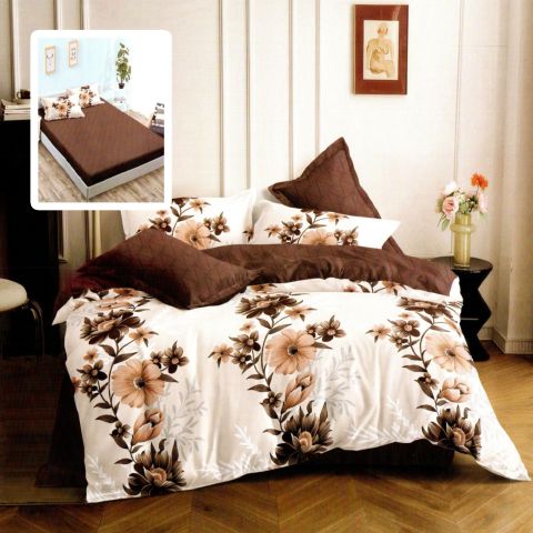 Pachet economic lenjerie pat dublu Finet 6 piese cu husa la saltea + 2 perne matlasate 50x70 cm + pilota 200x215 cm primavara toamna AMELIA VH