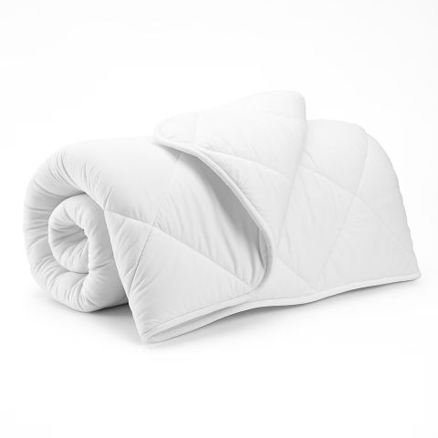Pilota matlasata tip HoReCa microfibra antiaglomerare, umplutura minet alergenic iarna 140x210 cm, alba