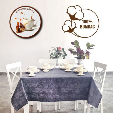 Fata de masa antimurdarire 100% Bumbac 140x180 cm, Moderna Antracit FMA113