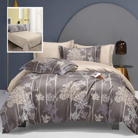 Lenjerie pat dublu Finet Bumbac Elegance 6 piese cearsaf pat 230x250 cm, cearsaf pilota 200x230 cm, 2 fete perna 70x70 cm, 2 fete perna 50x70 cm, Eleganta Maro, Ralex Pucioasa