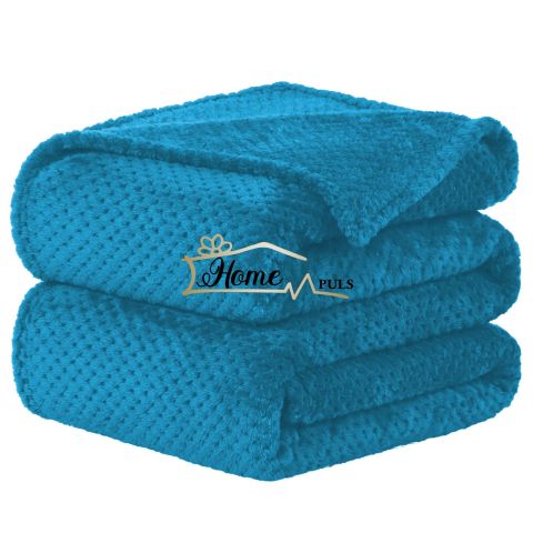 Patura Cocolino DOT gofrata 200x230 cm Bleu