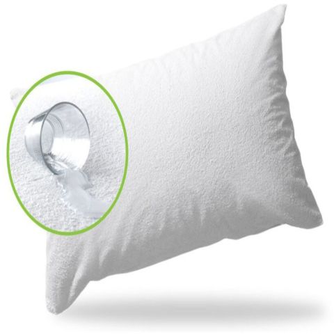 Protectie perna impermeabila cu fermoar 40x40 cm, Bumbac frotir