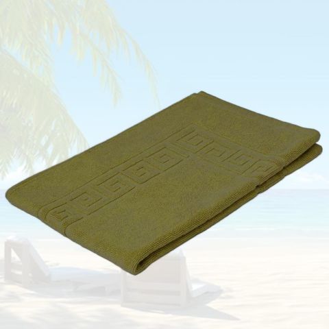 Prosop de plaja sau SPA 80x180 cm Greek Border 100% Bumbac 450 gr./m2, Verde
