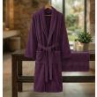 Halat de baie si SPA Hotel cu guler Kimono Velur 100% Bumbac, unisex XXL, 420 grame/mp, Mov