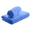 Set 2 prosoape baie corp 70x140 cm si fata 50x90 cm Bumbac 100%, Greek Border 500 grame/mp, Bleu