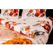 Lenjerie de pat dublu 4 piese 220 x 230 cm Digital Print 3D, Alb/Rosu Flori love Pucioasa
