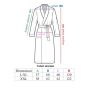 Halat de baie si SPA Hotel cu guler Kimono Velur 100% Bumbac, unisex XXL, 420 grame/mp, Gri