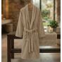 Halat de baie si SPA Hotel cu guler Kimono Velur 100% Bumbac, unisex L-XL, 420 grame/mp, Cappucino