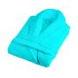 Halat de baie si SPA Hotel cu guler Kimono Velur 100% Bumbac, unisex XL/XXL, 420 grame/mp, Turcoaz