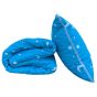 Pachet PROMO Primăvară Pilotă 140x200 cm + 1 pernă 50x70 cm, model Stele și Lună, Bleu