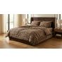 Lenjerie pat Creponata 100% Bumbac, cearsaf pat 160x240 cm, pilota 140x210 cm, fata perna 50x70 cm, Animal Print Maro, Pucioasa CREP76
