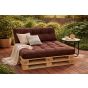 Set perne grădină ”Pallet Soft Seating” Maro 80x120 cm + CADOU Față de masă, Ralex Pucioasa