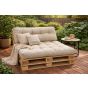 Set perne grădină ”Pallet Soft Seating” Crem 80x120 cm + CADOU Față de masă, Ralex Pucioasa