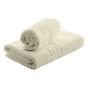 Set 2 prosoape baie corp 70x140 cm si fata 50x90 cm Bumbac 100%, Greek Border 500 grame/mp, Crem