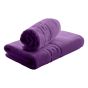 Set 2 prosoape baie corp 70x140 cm si fata 50x90 cm Bumbac 100%, Greek Border 500 grame/mp, Mov