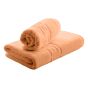 Set 2 prosoape baie corp 70x140 cm si fata 50x90 cm Bumbac 100%, Greek Border 500 grame/mp, Portocaliu