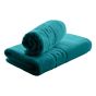 Set 2 prosoape baie corp 70x140 cm si fata 50x90 cm Bumbac 100% Greek Border 500 grame/mp, Turcoaz