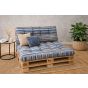 Set perne grădină ”Pallet Soft Seating” Multicolor 80x120 cm + CADOU Față de masă, Ralex Pucioasa