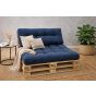 Set perne grădină ”Pallet Soft Seating” Albastru 80x120 cm + CADOU Față de masă, Ralex Pucioasa