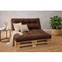 Set perne grădină ”Pallet Soft Seating” Maro 80x120 cm + CADOU Față de masă, Ralex Pucioasa