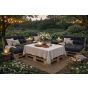 Set perne grădină ”Pallet Soft Seating” Gri Antracit 80x120 cm + CADOU Față de masă, Ralex Pucioasa