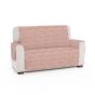 Husă canapea 2 locuri tip cuvertură matlasată 130x205 cm cu laterale, reversibilă, Roz Pudră