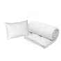 Pachet economic lenjerie pat o persoana Bumbac Finet 3 piese 3D, o perna matlasata 50x70 cm si pilota 140x210 cm primavara toamna (F1P45)-2