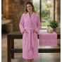 Halat de baie si SPA Hotel cu guler Kimono Velur 100% Bumbac, unisex XXL, 420 grame/mp, Lila