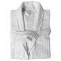Halat baie si SPA Hotel gofrat tip fagure, guler Kimono 100% Bumbac Luxury, 400 grame/mp, Alb L/XL 