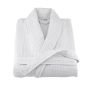 Halat baie si SPA Hotel gofrat tip fagure si guler Kimono 100% Bumbac, Alb L/XL 