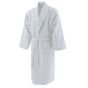 Halat baie si SPA Hotel gofrat tip fagure si guler Kimono 100% Bumbac, Alb XXL 