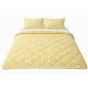 Pachet PROMO Primăvară Pilotă 180x200 cm + 2 perne 50x70 cm, model Lună și Stele, Galben