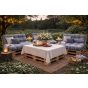 Set perne grădină ”Pallet Soft Seating” Multicolor 80x120 cm + CADOU Față de masă, Ralex Pucioasa